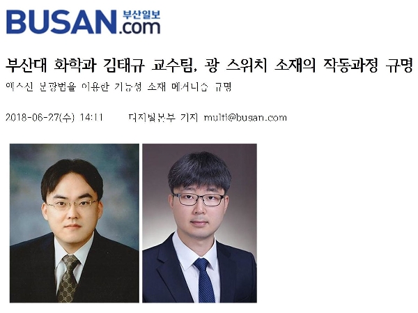 김태규 교수, 광 스위치 소재의 작동과정 규명 대표이미지